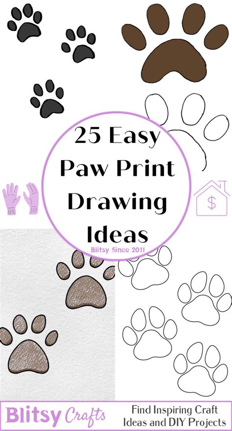 the paw draw|25 Easy Paw Print Drawing Ideas .